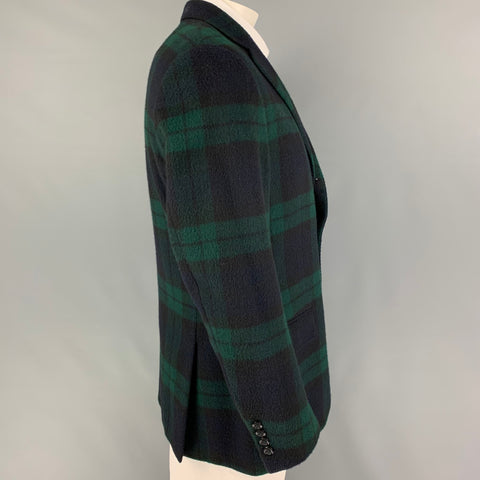 POLO by RALPH LAUREN Size 46 Regular Blackwatch Cashmere Sport Coat