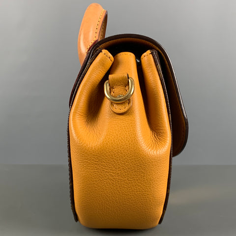 LOUIS VUITTON Brown Beige Monogram Leather Cross Body Handbag
