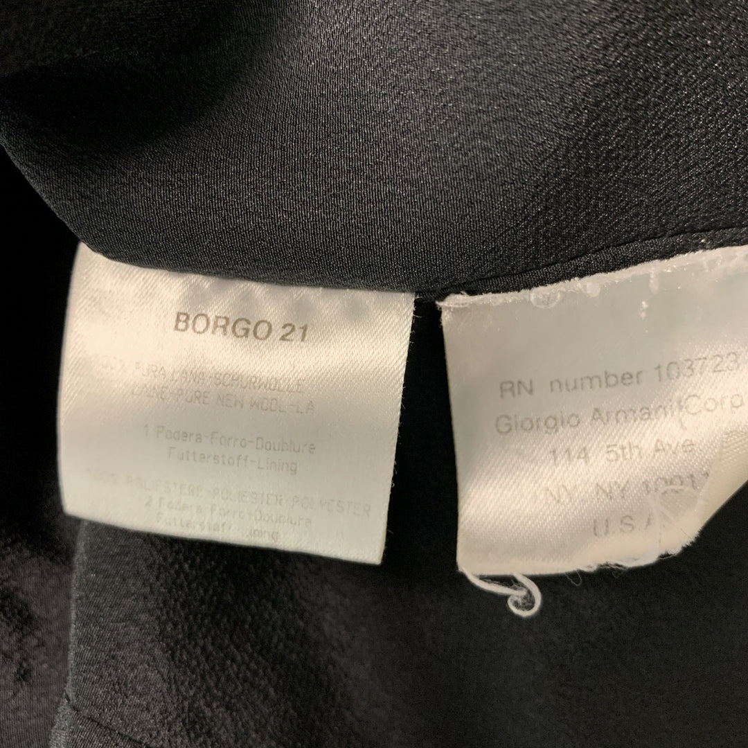 GIORGIO ARMANI Size 12 Black Wool Jacket