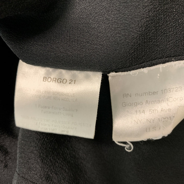 GIORGIO ARMANI Size 12 Black Wool Jacket