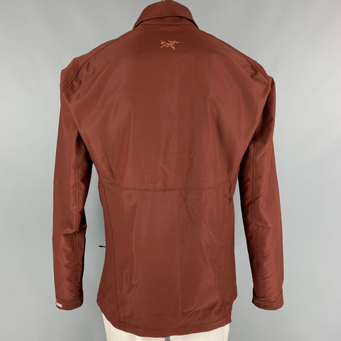 ARCTERYX Size L Brown Polyester Zip Up Jacket