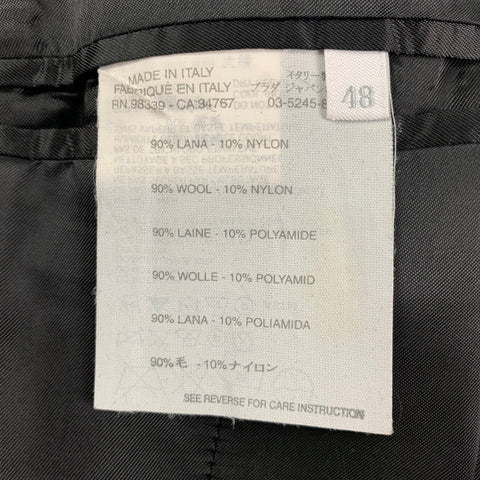 MIU MIU Taille 38 Manteau boutonné en laine/nylon noir