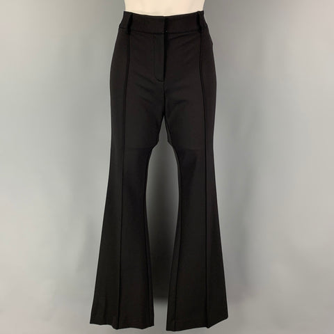 VERONICA BEARD Size 4 Black Nylon Wide Leg Hibiscus Dress Pants