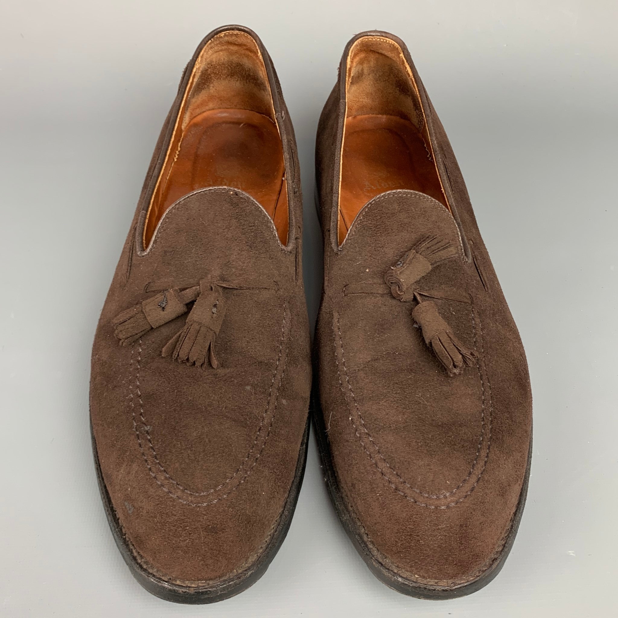 ALDEN 666 Size 15 Brown Suede Leather Slip On Tassel Loafers – Sui ALDEN 666 Size 15 Brown Suede Leather Slip On Tassel Loafers – Sui