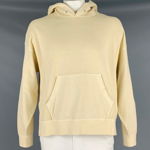 VISVIM Talla L -Amplus SB Sudadera con capucha- Sudadera con capucha de algodón amarillo