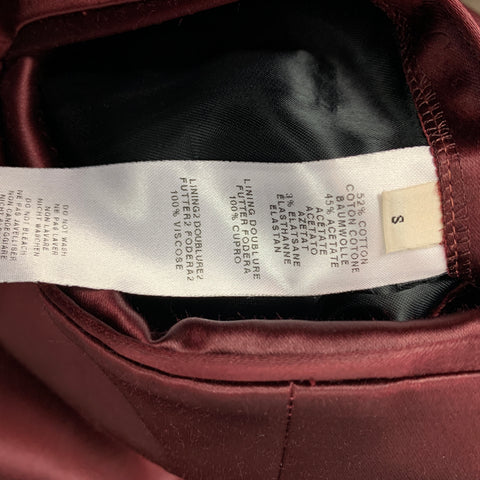 PAUL SMITH Size S Burgundy Cotton Blend Notch Lapel Sport Coat
