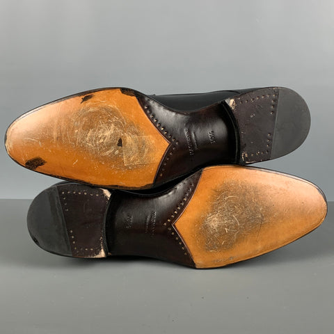 MAGNANNI SELECCION Size 10.5 Black Leather Monk Strap Loafers