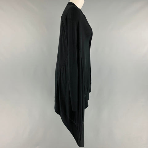 Y-3 Size M Black Polyester Viscose Hidden Buttons Cardigan