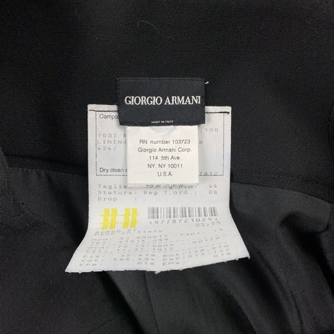 GIORGIO ARMANI Taille 8 Jupe crayon en laine crêpe noire