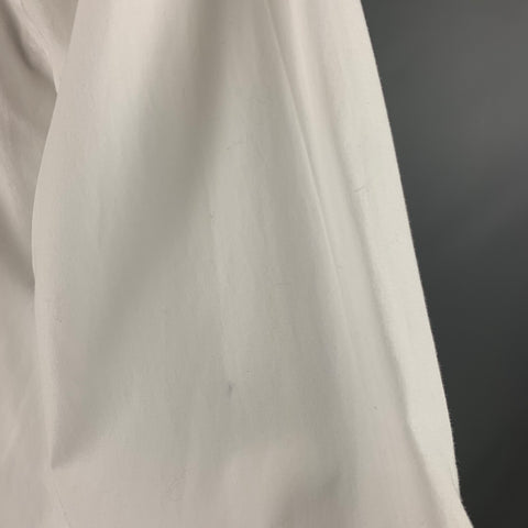 ARMANI COLLEZIONI Size L White Cotton Tuxedo Long Sleeve Shirt