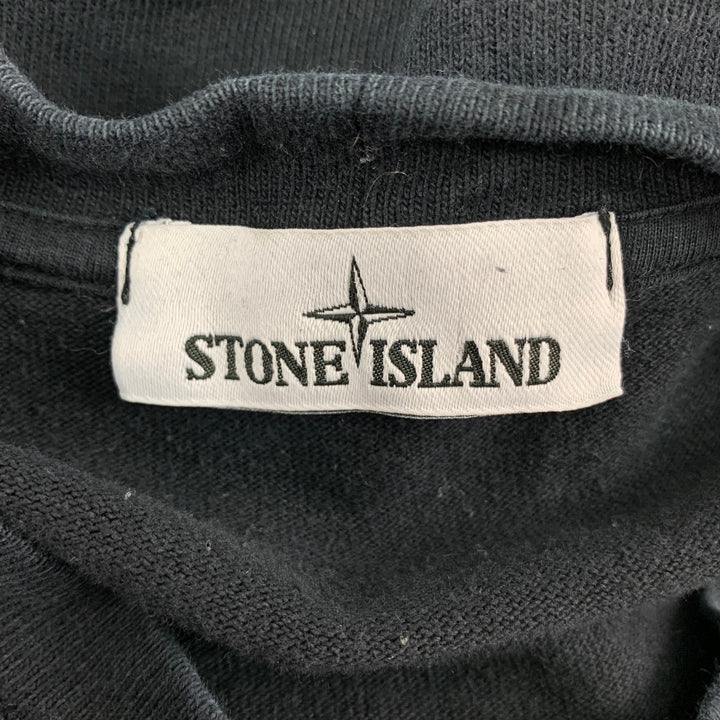 STONE ISLAND Camiseta de manga larga de algodón negra Talla L
