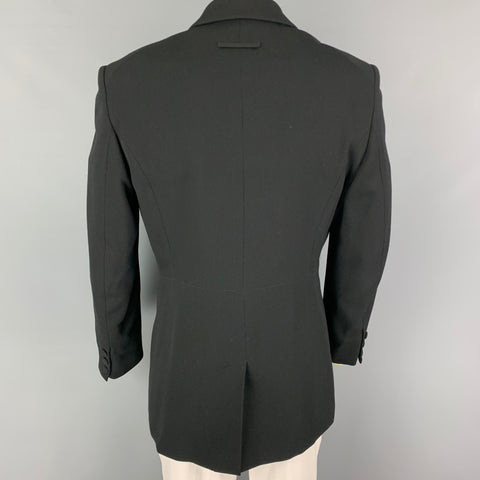 JEAN PAUL GAULTIER Size 42 Black Peak Lapel Sport Coat