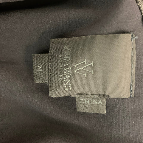 VERA WANG Size M Charcoal Mohair Blend Mixed Fabrics Cardigan