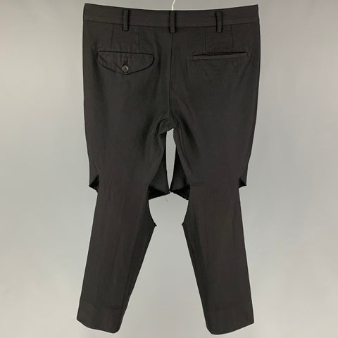 COMME des GARCONS HOMME PLUS Size S Black Polyester Cutout Casual Pants