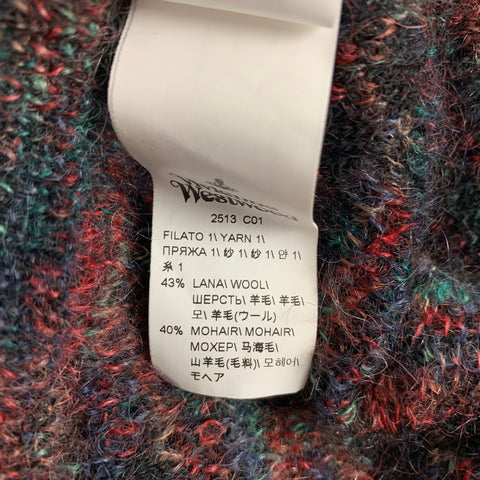 VIVIENNE WESTWOOD Size L/XL Brown Multi-Color Knit Wool Mohair Sweater
