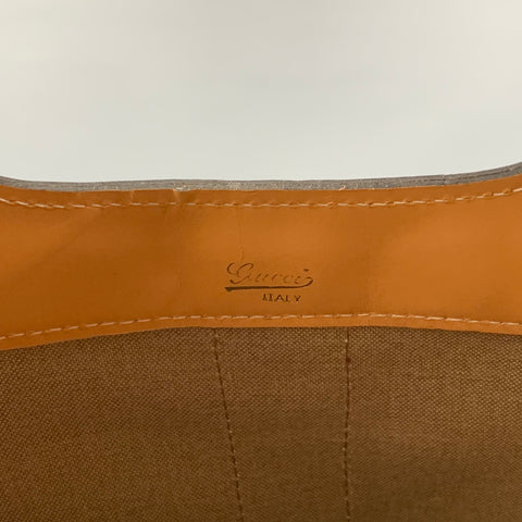 GUCCI Tan Red Green Monogram Canvas Leather Bag