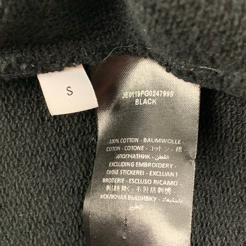 JW ANDERSON Size S Black Navy Embroidery Cotton Crew-Neck Pullover