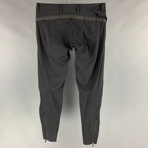 ACRONYM Size L Black Solid Polyester Elastane Zip Fly Casual Pants