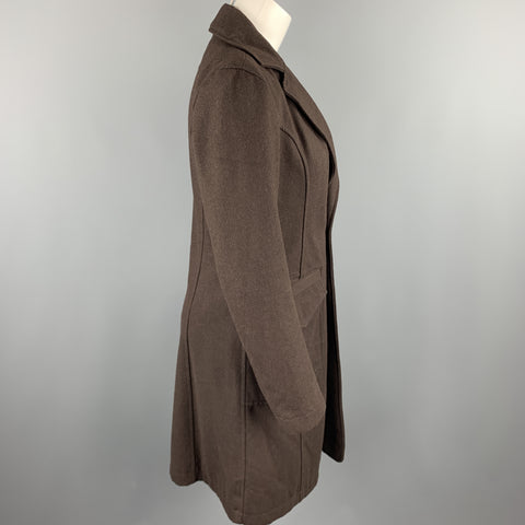 FRANKIE MORELLO Size S Brown Wool Patch Pockets Notch Lapel Coat