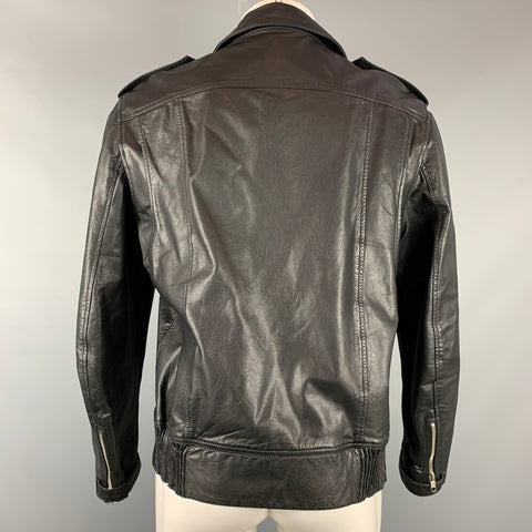 MARC JACOBS Talla 40 Chaqueta motera de cuero negra