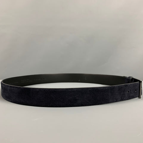 HUGO BOSS Size 38 Navy Suede Belt