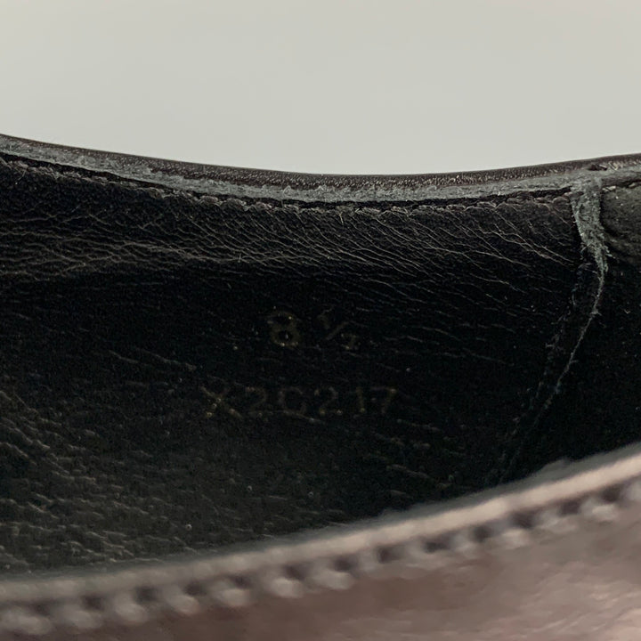 GIORGIO ARMANI Size 9.5 Black Leather Oxford Lace Up Shoes