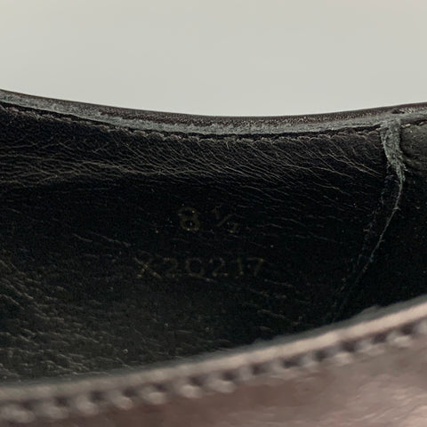 GIORGIO ARMANI Size 9.5 Black Leather Oxford Lace Up Shoes