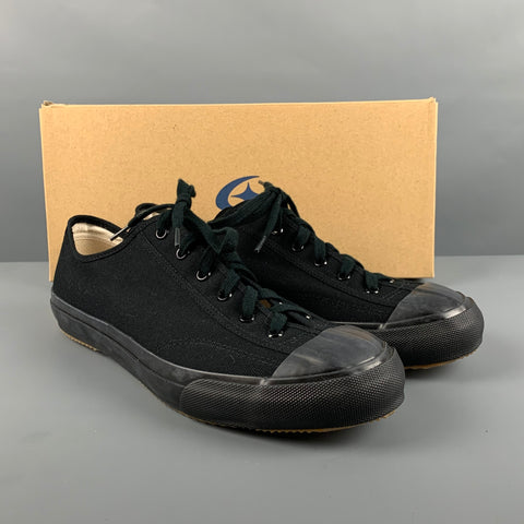 MOONSTAR Size 9 Black Canvas Low Top Sneakers