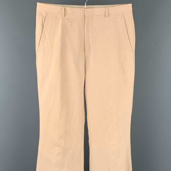 GUCCI Size 32 Beige Cotton Wide Leg Casual Pants