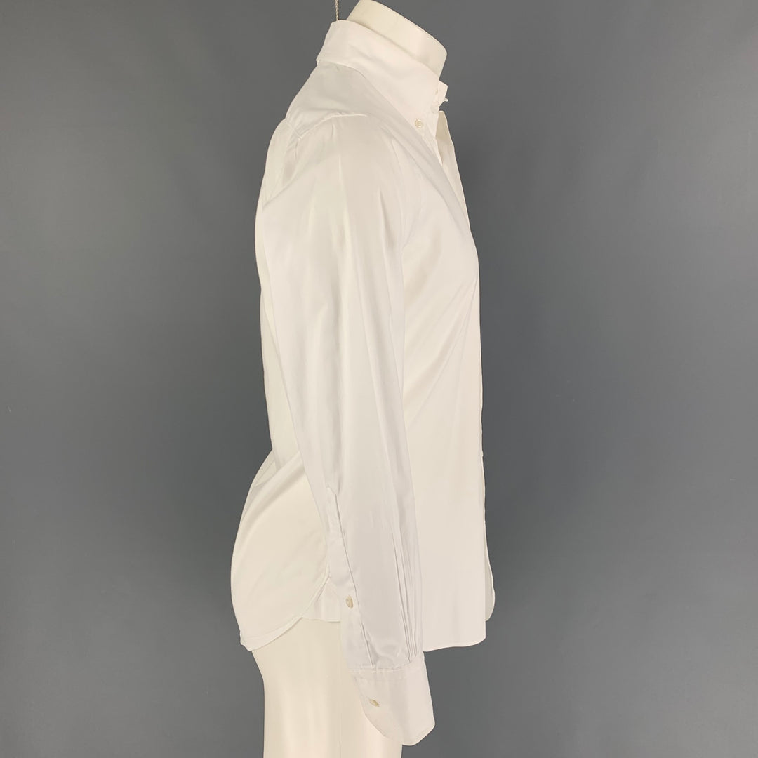 BLACK FLEECE Taille S Chemise à manches longues boutonnée en coton blanc