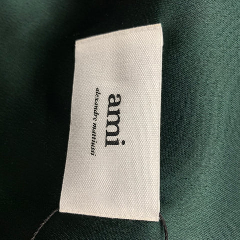 AMI by ALEXANDRE MATTIUSSI Size S Forest Green Viscose Long Sleeve Shirt
