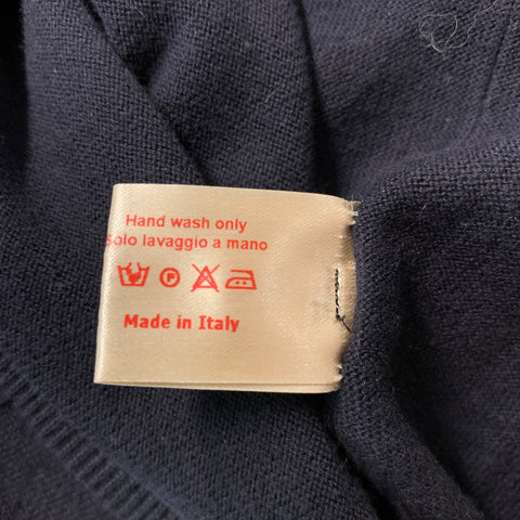 MARNI Size L Navy Cotton Pullover