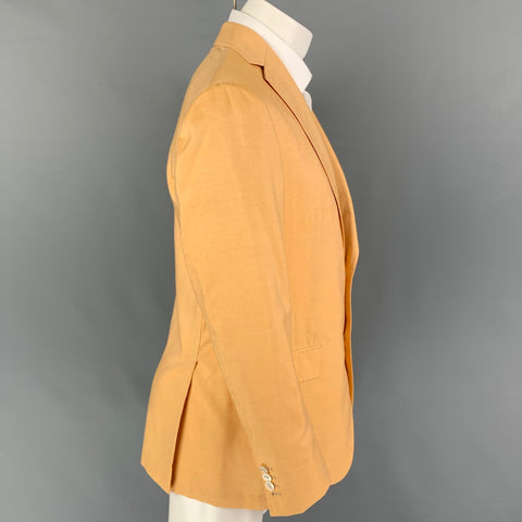 PAL ZILERI Size 40 Yellow Cashmere Silk Sport Coat