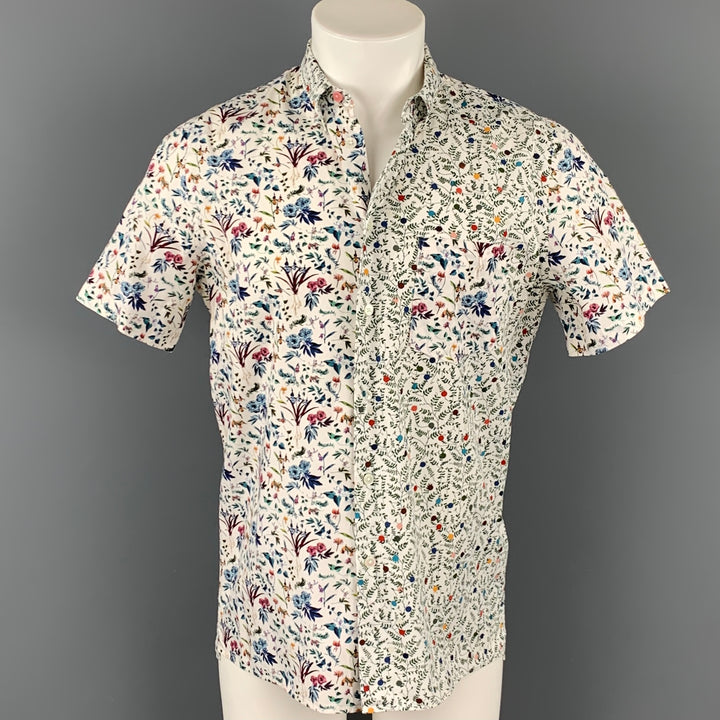 PS by PAUL SMITH Size M Multi-Color Print Cotton Button Up Short Sleeve Shirt