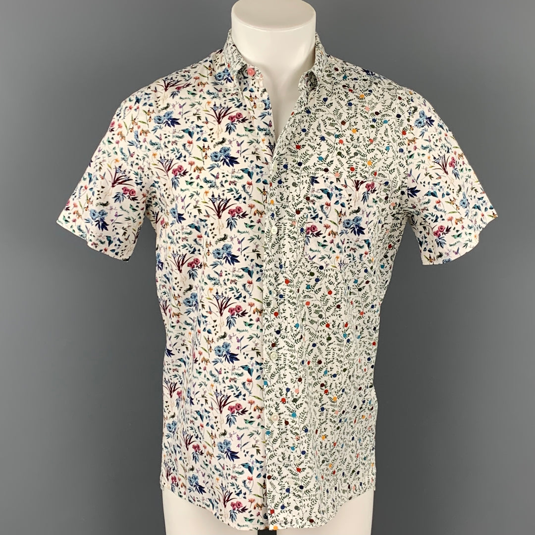 PS by PAUL SMITH Camisa de manga corta con botones de algodón con estampado multicolor Talla M