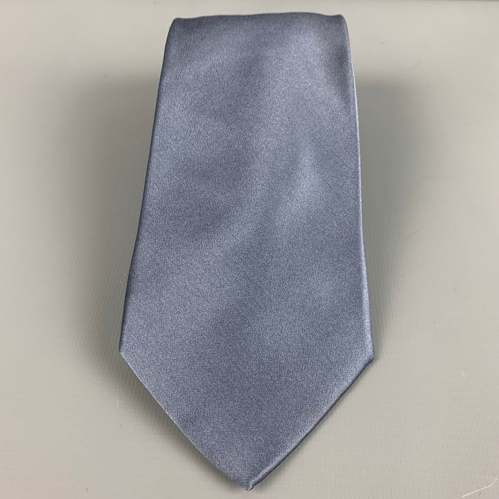 BRIONI Blue Silk Satin Tie