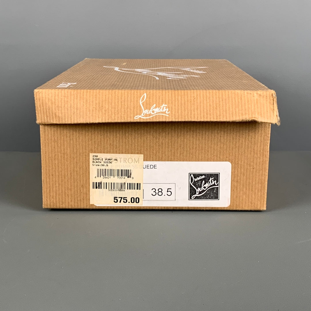 CHRISTIAN LOUBOUTIN Taille 8,5 Escarpins classiques en daim noir