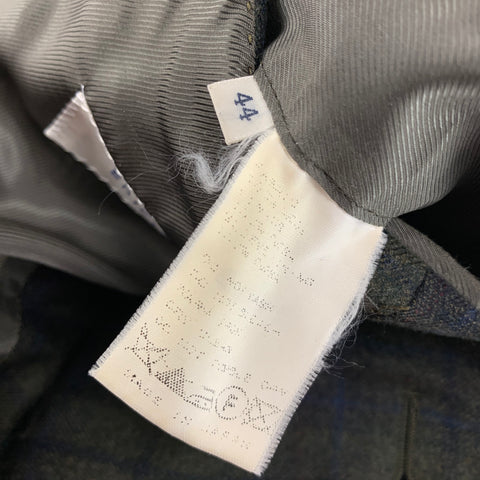 EDIFICE Taille 34 Manteau de sport à simple boutonnage en mélange de laine à carreaux olive et noir