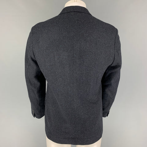PAUL SMITH The Abbey Size 40 Regular Navy Heather Wool Cashmere Sport Coat