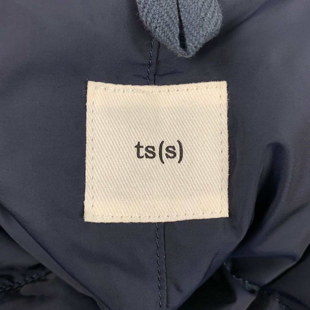 TS (S) Size L Indigo Down Fill Cotton / Polyurethane Hidden Placket Coat