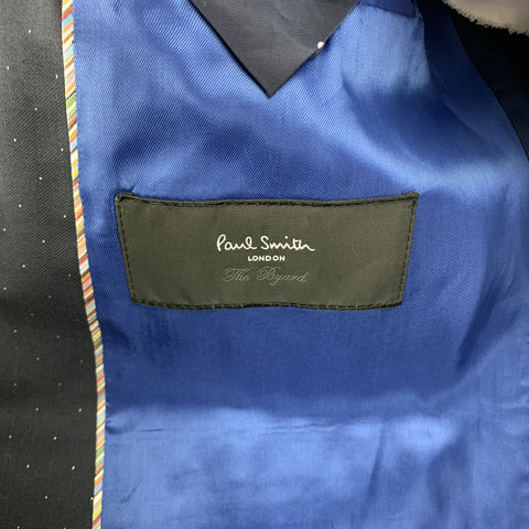PAUL SMITH Size 42 Regular Navy Dots Wool Notch Lapel Suit