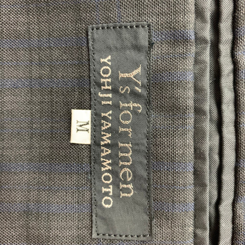 Y's by YOHJI YAMAMOTO Size M Black Brown Checkered Notch Lapel Sport Coat