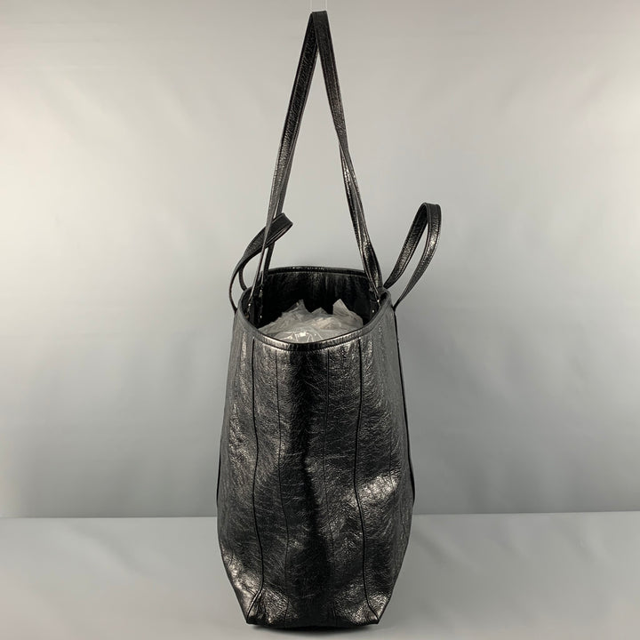 BALENCIAGA Jumbo XL  Black Textured Leather Tote Handbag