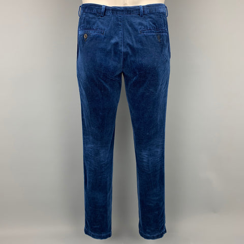 DRIES VAN NOTEN Taille 40 Ensemble col Nehru en coton bleu avec poche plaquée