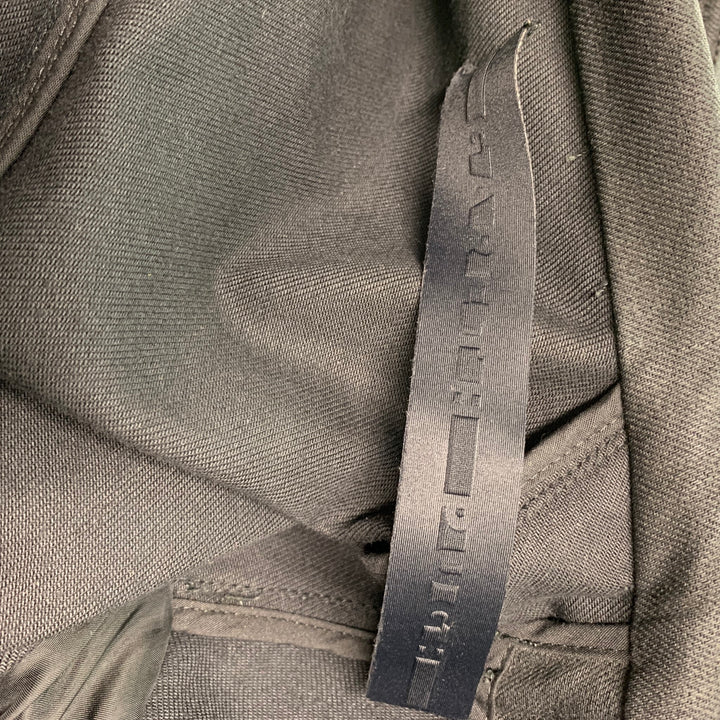 GARETH PUGH Talla M Chaqueta negra de mezcla de algodón de materiales mixtos