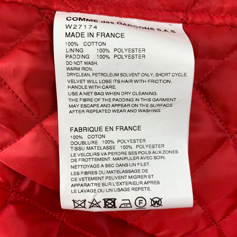 COMME des GARCONS SHIRT Size M Orange Corduroy Cotton Jacket