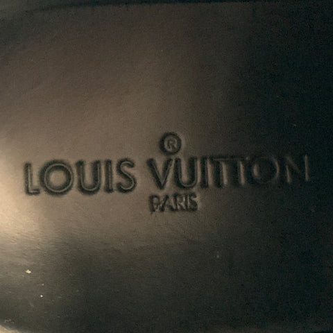 LOUIS VUITTON 2015 Size 10 Black Red Calfskin Damier Blizzard Boots