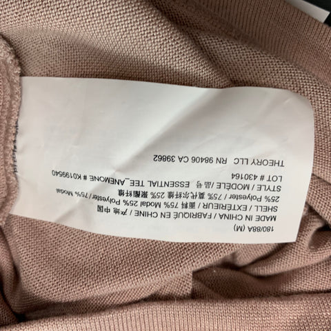 THEORY Size M Pink Modal Blend Jersey T-shirt