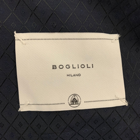 BOGLIOLI Size 42 Black Wool Notch Lapel Suit