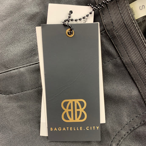 BAGATELLE.CITY Jegging Stretch Cuir Noir Taille S